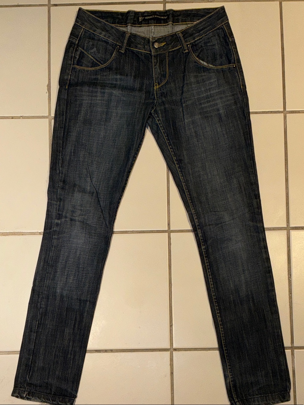 Versace Jeans Collection Skinny Dark Blue Denim Jeans